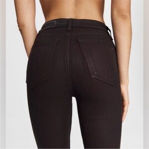 Rag & Bone Nina High-Rise Skinny - Coated Black! Size 27 NWT